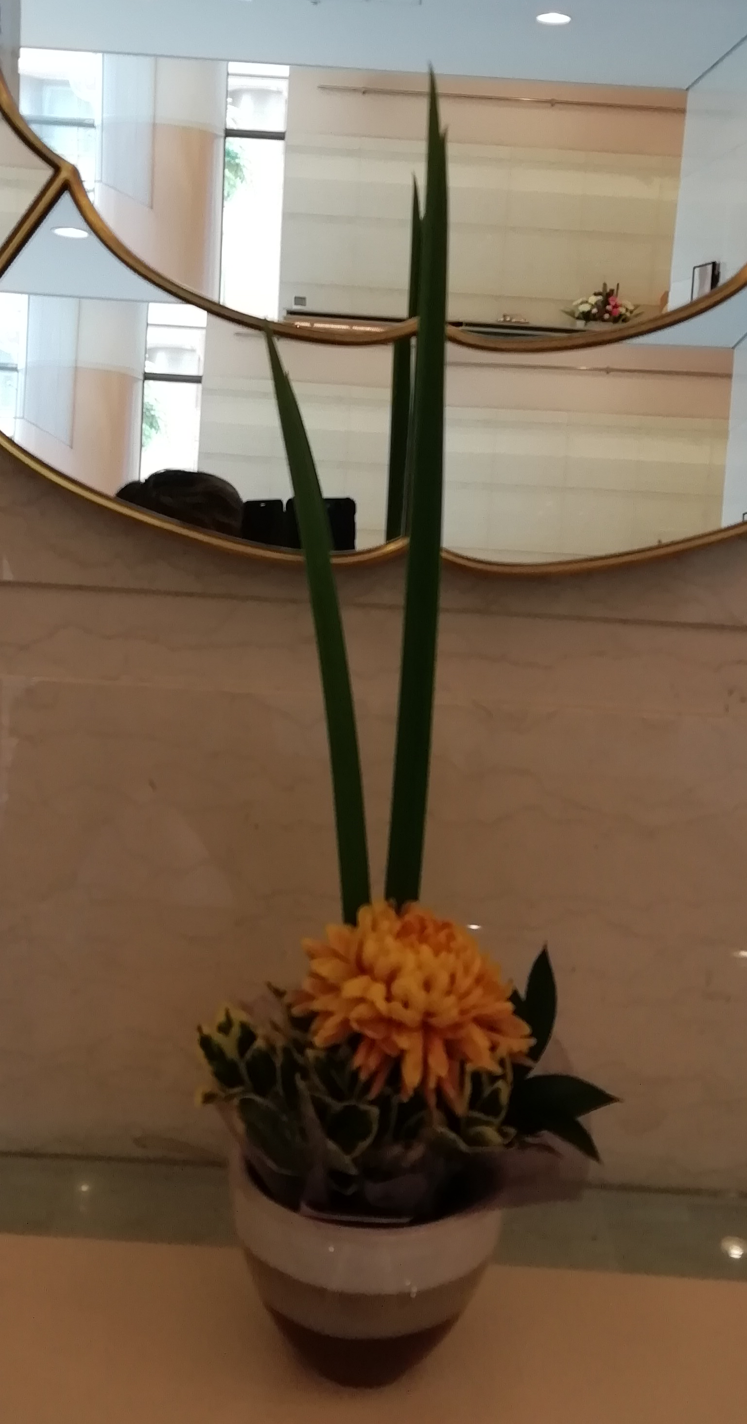 １階エレベーター前のお花