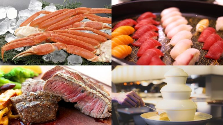 Includes crab, steak, roast pork, and a seafood rice bowl