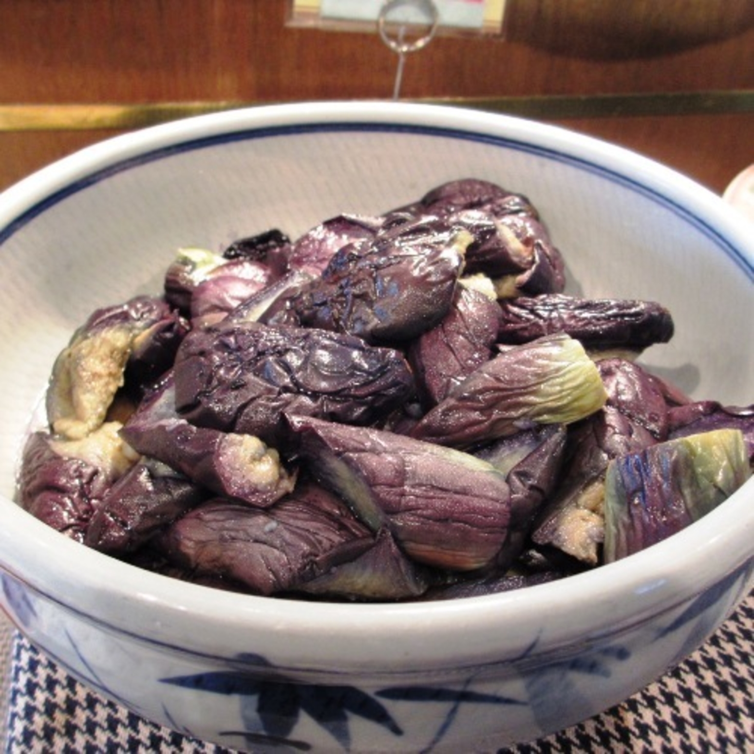 ある日の朝食　おふくろの味　「茄子の揚げびたし