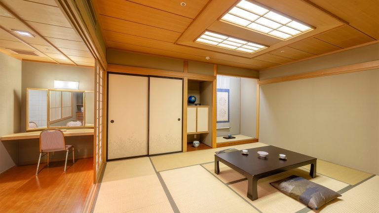 Japanese-Style Room: A spacious 59-square-meter Japanese-style room perfect for families to relax on tatami mats with futons