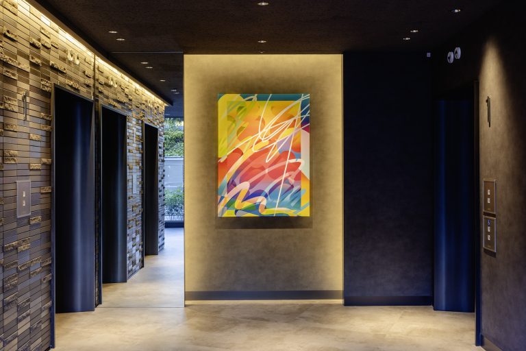 First-floor elevator lobby