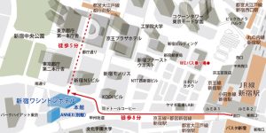 電車での案内図