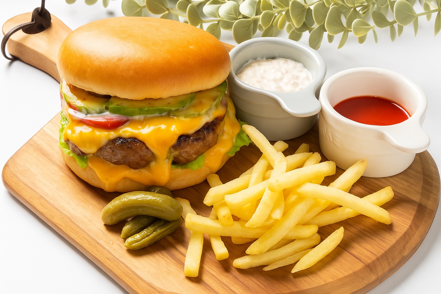 【テイクアウト】<br>宮崎和牛ハンバーガー＆ポテトセット サムネイル
