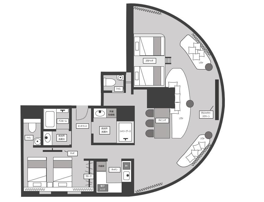 スカイレジデンスルーム平面図 