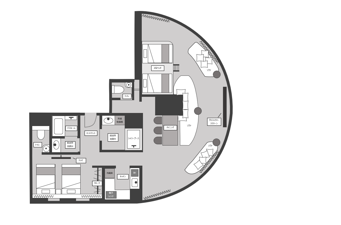 スカイレジデンスルーム平面図