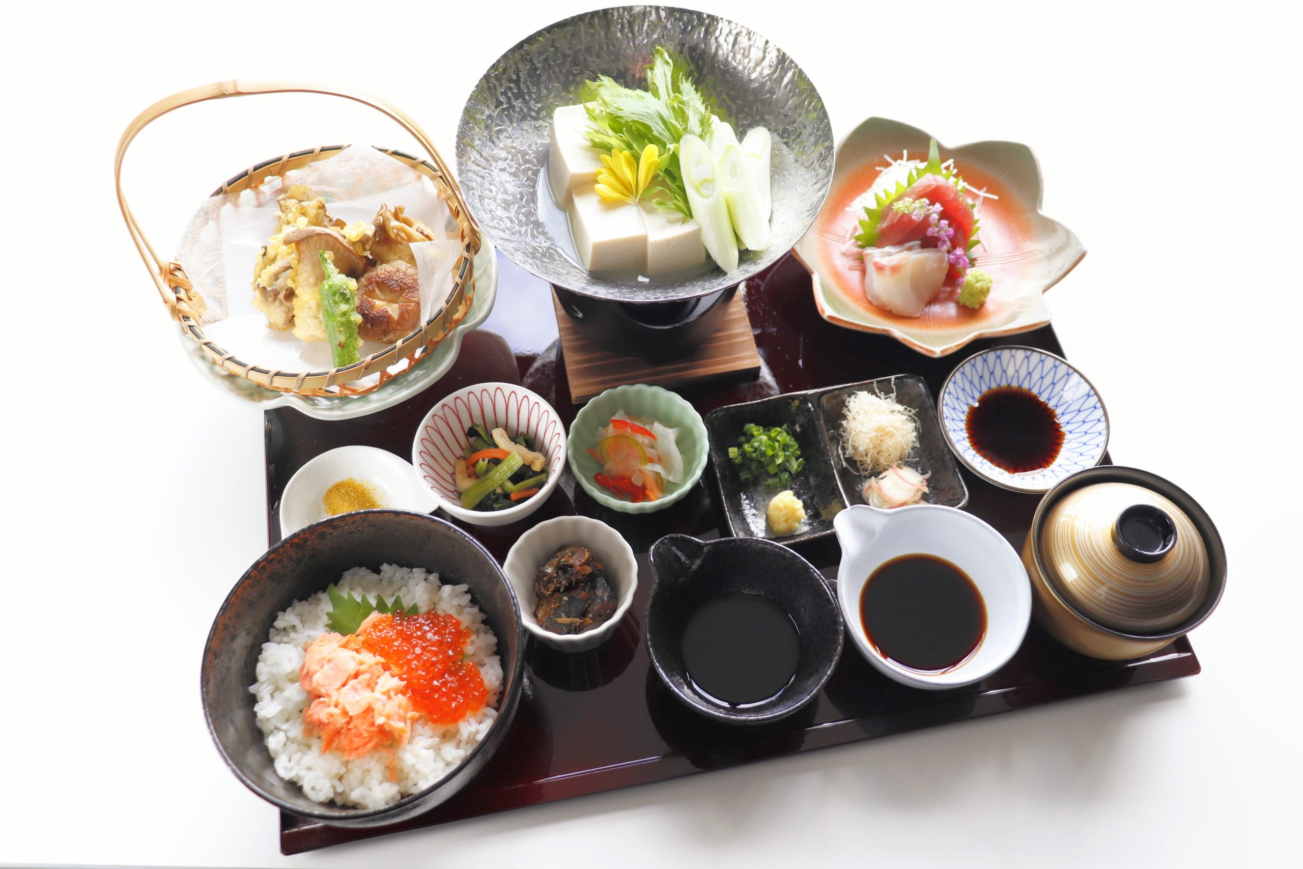 秋の贅沢丼と京湯豆腐御膳